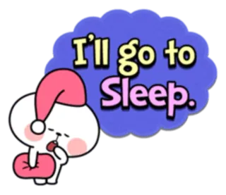 😴 I'll go to Sleep. schlafen, schlafend, müde, Cartoon telegram sticker
