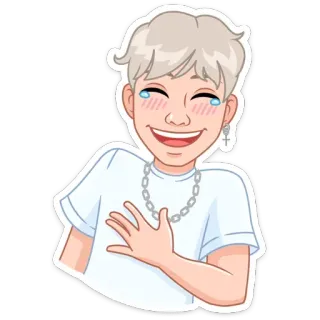 😃 desenho animado, rindo, feliz, anime, sorrindo, menino whatsapp sticker