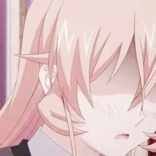 🥘 Anime, Ragazza, capelli rosa, Cartone animato, Manga telegram sticker