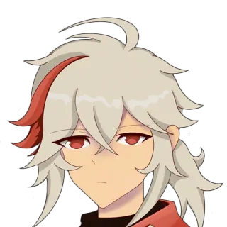 😕 Kaedehara Kazuha Genshin Impact Anime, Video game, Genshin Impact, Kazuha, Kaedehara Kazuha, Personagem telegram sticker