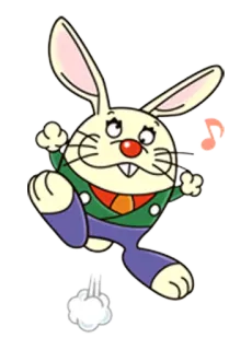 💃 ウサギ, バニー, アニメ, 動物, キャラクター, イラスト, 可愛い whatsapp sticker