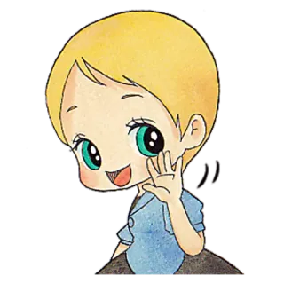 👋 Cartoon, Personage, Groet, Vriendelijk, Zwaaien telegram sticker
