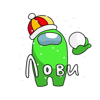 ❄ Among Us character Among Us лови Among Us, jogo, personagem, inverno, coroa, texto, russo telegram sticker