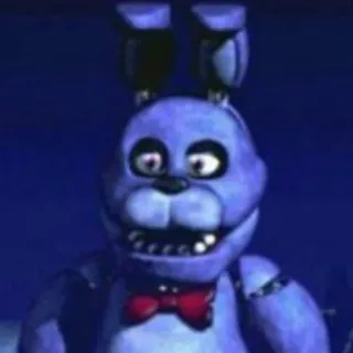 😀 Bonnie Five Nights at Freddy's Bonnie, FNAF, Five Nights at Freddy's, Animatronique, Jeu vidéo, Horreur telegram sticker