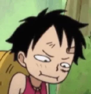 🤌 Monkey D. Luffy One Piece Anime, Śmieszne, One Piece, Luffy, Kreskówka, Meme, Reakcja whatsapp sticker