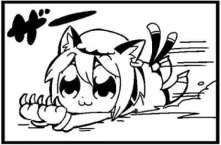 👾 gato, corriendo, anime, manga, lindo, kawaii whatsapp sticker