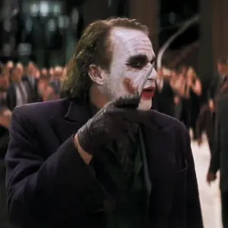 🦇 Joker The Dark Knight villain, crime, batman, heath ledger, clown, criminal telegram sticker