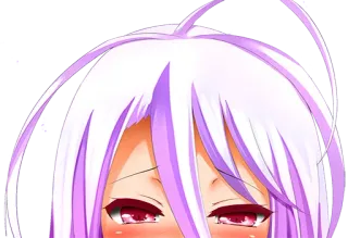 😳 Anime, Manga, Kreskówka, Dziewczyna, Fioletowy, Różowy, Oczy telegram sticker