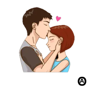 👩‍❤️‍💋‍👩 pareja, amor, abrazo, romance, beso, cariño telegram sticker