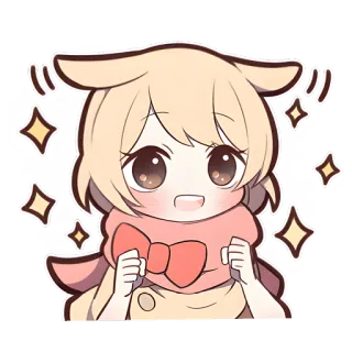 😍 милый, каваи, аниме, манга, блестки, чиби telegram sticker