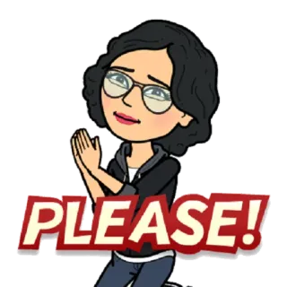 🙏 PLEASE! suplicando, rogando, petición, dibujos animados, personaje, por favor telegram sticker