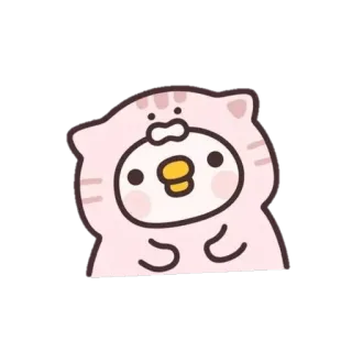 😺 漫画, 可愛い, 動物, 猫, アヒル, ステッカー telegram sticker