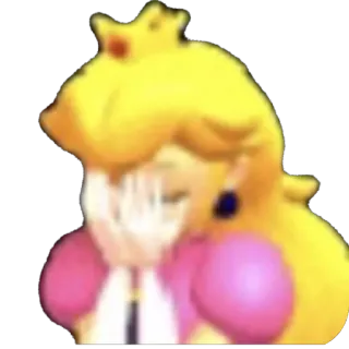 🫥 Princess Peach princess peach, mario, nintendo, princess, video game character telegram sticker