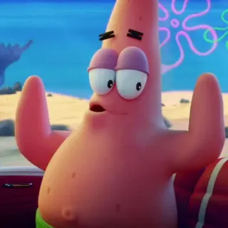 🐙 Patrick Star patrick star, spongebob, cartoon, funny, confused, pink, sea star telegram sticker