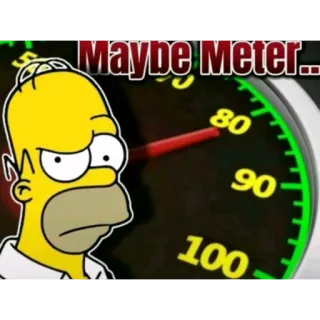 🤨 Homer Simpson The Simpsons Maybe Meter.. whatsapp sticker