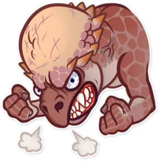 😡 動物, アニメ, 怒り, 恐竜 telegram sticker