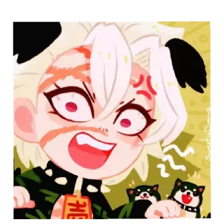 😄 Uzui Tengen Demon Slayer Anime, Demon Slayer, Uzui Tengen, Sticker, Chibi telegram sticker