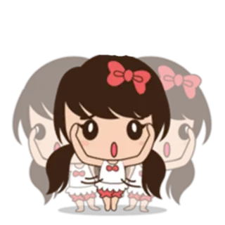 🙆 การ์ตูน, น่ารัก, ผู้หญิง, แอนิเมชั่น, สติกเกอร์, ตลก telegram sticker