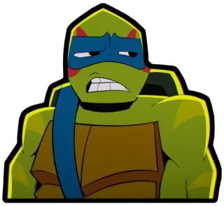 😒 Leonardo นินจาเต่า, การ์ตูน, เลโอนาร์โด telegram sticker