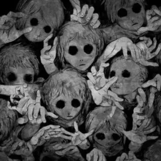🖤 horror, creepy, scary, dark, art, creatures telegram sticker