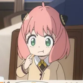 🥜 Anya Forger Spy x Family Anime, Meisje, Personage, Eten, Schattig, Spy x Family telegram sticker
