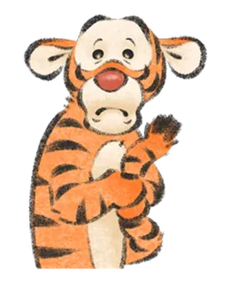 🧁 Tigger Winnie the Pooh 티거, 위니 더 푸, 만화, 호랑이, 애니메이션, 어린이 telegram sticker