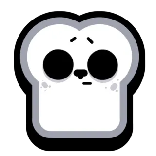 🍞 吐司, 悲伤, 卡通, 早餐, 食物, 可爱 telegram sticker