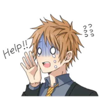 😱 anime, manga, crying, scared, worried, expression, character telegram sticker
