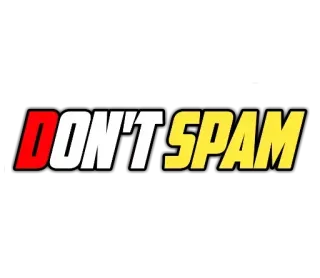 🚫 DON'T SPAM Spam, Avviso, Messaggio, Testo telegram sticker