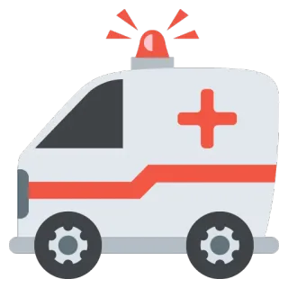 🚑 Ambulance, Urgence, Véhicule, Médical, Transport, Santé, Aide whatsapp sticker