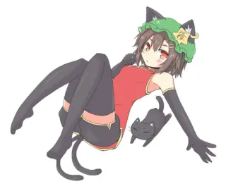 😏 Anime, Chica gato, Kawaii, Lindo, Fantasía whatsapp sticker