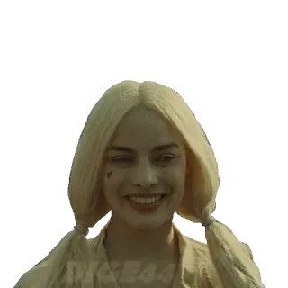 😬 Harley Quinn Suicide Squad Harley Quinn, Margot Robbie, DC Comics, Vilain, Personnage, Blonde telegram sticker