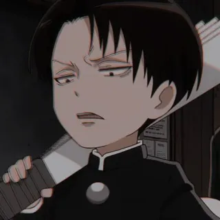 ☕ Levi Ackerman Attack on Titan anime, manga, attack on titan, levi, levi ackerman, soldier, weapon, animated telegram sticker