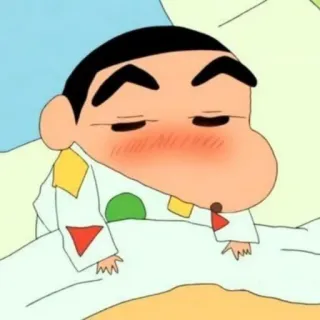 😳 Shin-chan Nohara Crayon Shin-chan dessin animé, animé, malade, dormir, crayon shin-chan telegram sticker