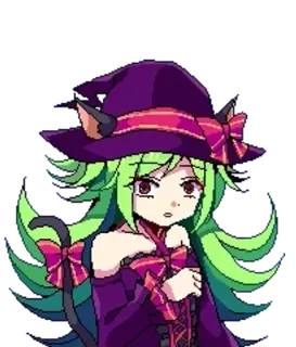 🧪 anime, witch, cat, girl, magic, cute telegram sticker