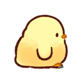 🙁 chick, bird, animal, cute, yellow, baby chicken telegram sticker