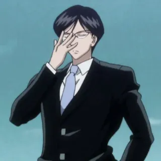 🤓 Anime, Brille, Facepalm, Anzug, Krawatte telegram sticker