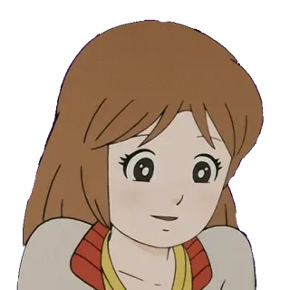 ☺️ cartoon, anime, girl, smiling, portrait telegram sticker