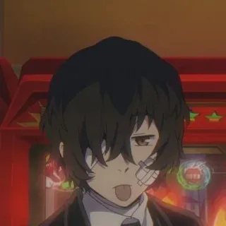 😂 Osamu Dazai Bungou Stray Dogs anime, cartoon, osamu dazai, bungou stray dogs, bandages, tongue out telegram sticker