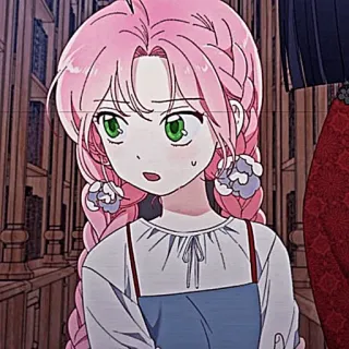 🌸 Anime, Manga, Gadis, Rambut merah muda, Kartun, Ilustrasi telegram sticker