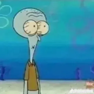 😧 Squidward Spongebob Squarepants cartoon, squidward, spongebob, nickolodeon, character whatsapp sticker