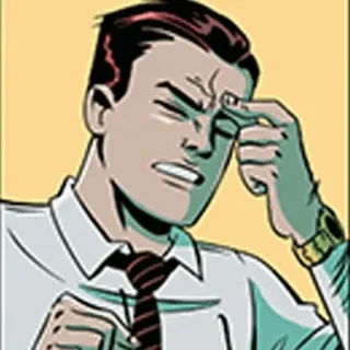 🤦‍♂ man, comic style, annoyed, stress telegram sticker