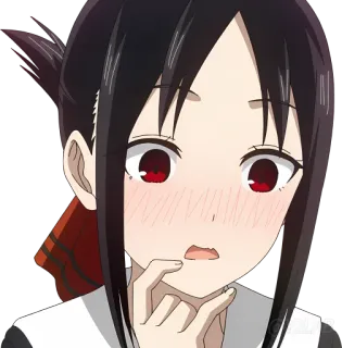 🫢 Kaguya Shinomiya Kaguya-sama: Love Is War Аниме, Манга, девушка, Кагуя-сама, Любовь это война, Кагуя Синомия, милая, румянец telegram sticker