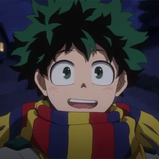 🥦 Izuku Midoriya My Hero Academia anime, manga, hero, Izuku Midoriya, My Hero Academia, cartoon telegram sticker