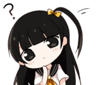 ❓ anime girl, cute, character, manga, cartoon whatsapp sticker