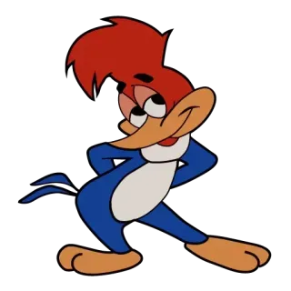 🥰 Woody Woodpecker การ์ตูน, วู้ดดี้ วู้ดเพ็กเกอร์, ตลก, นก, แอนิเมชั่น, การ์ตูนคลาสสิก telegram sticker