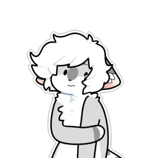 😞 Furry, Desenho animado, Sticker, Animal, Personagem telegram sticker