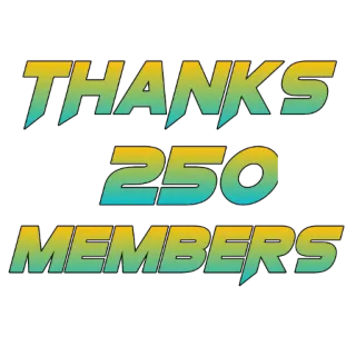 🙏 THANKS 250 MEMBERS thanks, members, celebration, milestone, community, followers whatsapp sticker