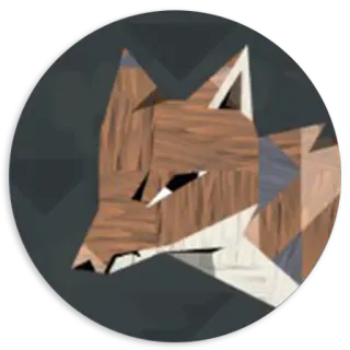 😠 raposa, animal, geométrico, adesivo, vida selvagem, canino telegram sticker