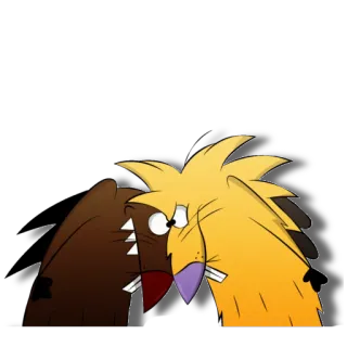 😤 บีเวอร์, การ์ตูน, โกรธ, ทะเลาะ telegram sticker